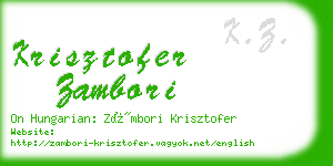 krisztofer zambori business card
